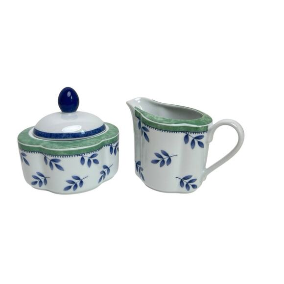 Villeroy Boch Cream Sugar Set Bowl With Lid Country Collection Switch 3 Vintage - Picture 1 of 16